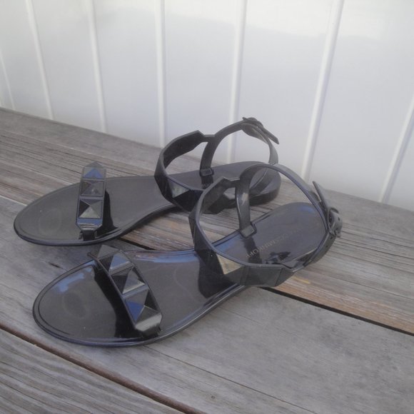 Rebecca Minkoff Jana Jelly Sandals in Black - Picture 6 of 8